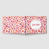 Modern Roze Abstract Bruiloft Gastenboek (Volledig)