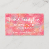 Modern Roze Abstract Klantenkaartje (Achterkant)