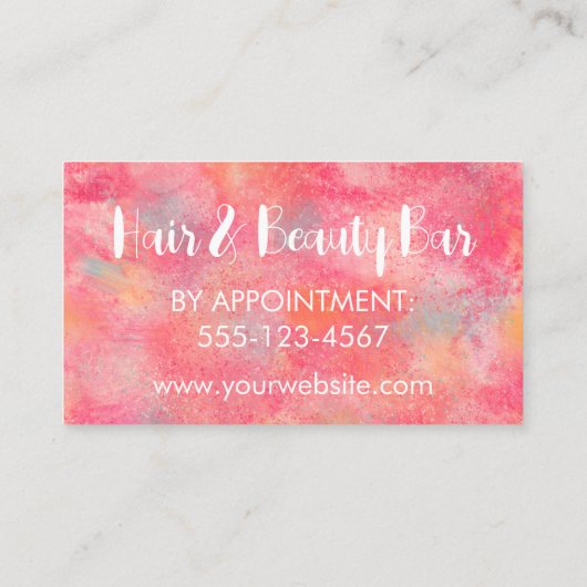 Modern Roze Abstract Klantenkaartje (Achterkant)