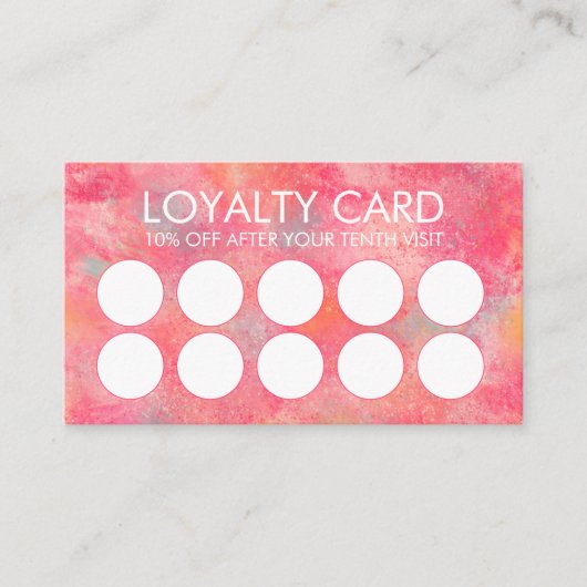 Modern Roze Abstract Klantenkaartje (Voorkant)