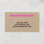 Modern Roze Abstractste Hallo Wave Visitekaartje (Achterkant)