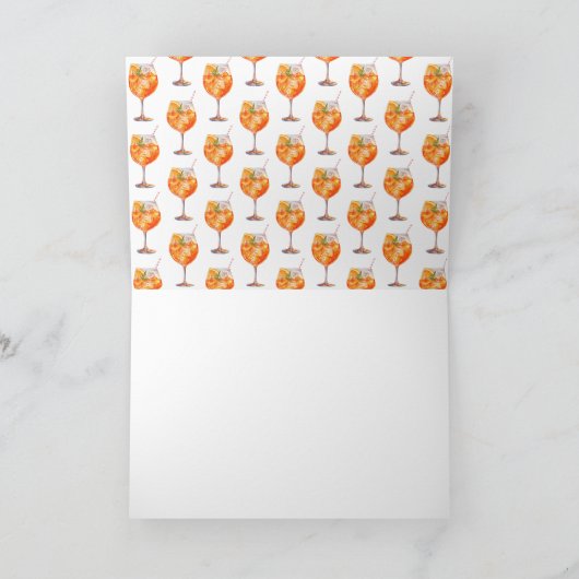 Modern roze Aperol Spritz Vrijgezellenfeest Bedankkaart (Binnen)