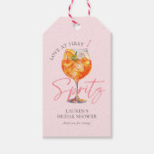 Modern roze Aperol Spritz Vrijgezellenfeest Cadeaulabel (Voorkant)