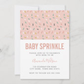 Modern roze Baby Sprinkle Pattern Kaart (Voorkant)