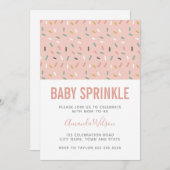 Modern roze Baby Sprinkle Pattern Kaart (Voorkant / Achterkant)