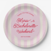 Modern Roze Bachelorete Party Papier Bord (Voorkant)