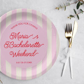 Modern Roze Bachelorete Party Papier Bord