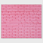 Modern roze bakstenen muurpatroon cadeaupapier (Vlak)