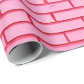 Modern roze bakstenen muurpatroon cadeaupapier (Rol Hoek)