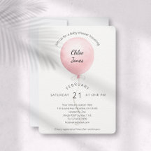 Modern roze ballon Baby shower