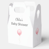Modern roze ballon meisje Baby shower Bedankdoosjes (Geopend)