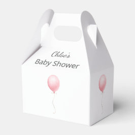 Modern roze ballon meisje Baby shower Bedankdoosjes