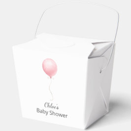 Modern roze ballon meisje Baby shower Bedankdoosjes