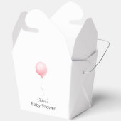 Modern roze ballon meisje Baby shower Bedankdoosjes (Open)