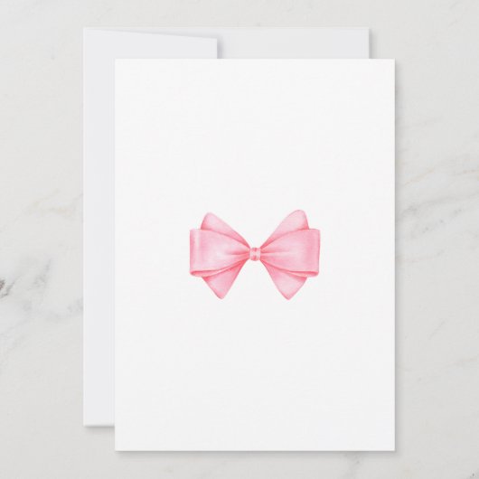 Modern roze ballon meisje Baby shower Kaart (Achterkant)