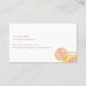 Modern Roze Bartender Cocktail Bow Bar Club Event Visitekaartje (Achterkant)