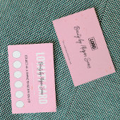 Modern roze Beauty Spa Script Loyalty Card