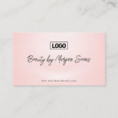 Modern roze Beauty Spa Script Loyalty Card (Achterkant)