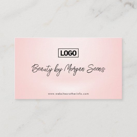 Modern roze Beauty Spa Script Loyalty Card (Achterkant)
