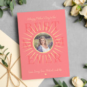 Modern roze beste moeder ooit Moederdag roze kaart