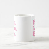 Modern Roze "Beste Moeder Ooit" typografie Koffiemok (Center)