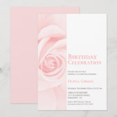 Modern Roze Birthday Party Kaart (Voorkant / Achterkant)