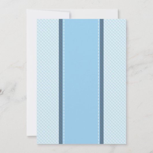 Modern Roze Blauw Jongen Baby shower Kaart (Achterkant)