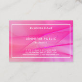 Modern Roze Blauw Paarse Elegante Professioneel Visitekaartje (Achterkant)