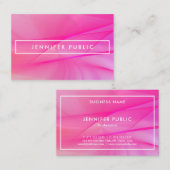 Modern Roze Blauw Paarse Elegante Professioneel Visitekaartje (Voorkant / Achterkant)