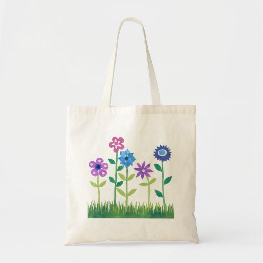Modern roze, blauw, vormig blokvormig ontwerp tote bag (Voorkant)