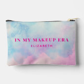Modern Roze Blauwe Tie Dye Make-up Era gepersonali Etui (Achterkant)
