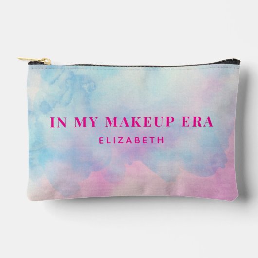 Modern Roze Blauwe Tie Dye Make-up Era gepersonali Etui (Voorkant)