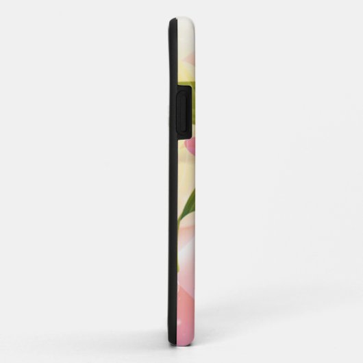 Modern roze bloem Abstract monogram Case-Mate iPhone Case (Achterkant/rechts)