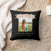 Modern, Roze Bloem bloemrijke afstuderen klas 2021 Kussen (Deken)