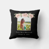 Modern, Roze Bloem bloemrijke afstuderen klas 2021 Kussen (Achterkant)