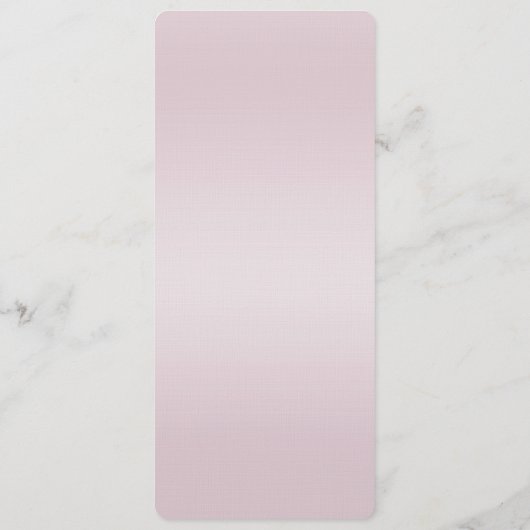 Modern roze bloemen bruiloft menu (Achterkant)