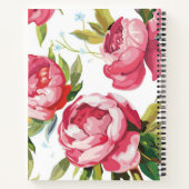 Modern roze bloemen gepersonaliseerd kookboek rece notitieboek (Achterkant)