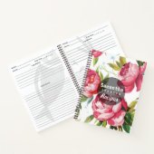 Modern roze bloemen gepersonaliseerd kookboek rece notitieboek (Binnen)