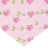 Modern roze bloemen korte tafelloper (Hoek)