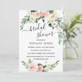 Modern Roze Bloemen Krans Vrijgezellenfeest Kaart (Staand voorkant)