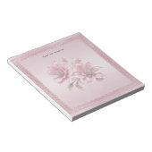 Modern Roze Bloemen Notitieblok (Schuin)