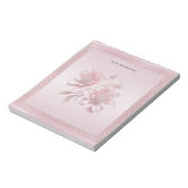Modern Roze Bloemen Notitieblok (Linkerzijde)