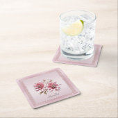 Modern roze bloemen papier Onderzetter (Insitu)