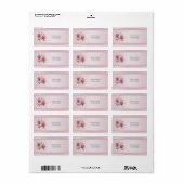 Modern Roze Bloemen Retouradres Label (Full Sheet)