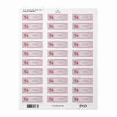 Modern Roze Bloemen Retouradreslabel Etiket (Full Sheet)