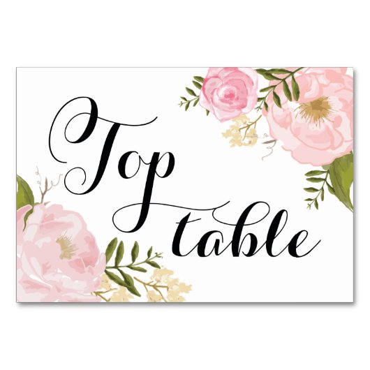 Modern  Roze Bloemen Trouwblad Kaart (Voorkant)