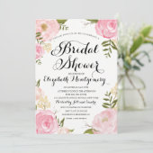 Modern  Roze Bloemen Vrijgezellenfeest Kaart (Staand voorkant)