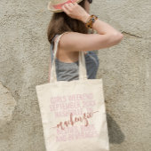 Modern Roze Blush Bachelorette Party Girls Getaway Tote Bag