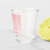 Modern Roze Blush Glitter Bachelorette Party Shot Glas (Rechts)