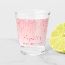 Modern Roze Blush Glitter Bachelorette Party